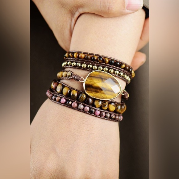 Natural Stone Layered Bracelet - Picture 1 of 3